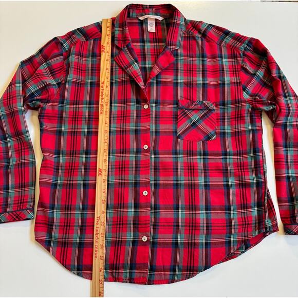 Victoria’s Secret Tartan Plaid Red Flanne Long Pants Pajama Set PJs PJ Sz Large - Picture 13 of 16